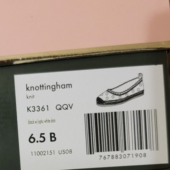 ♠️Kate Spade Knottingham Dots Knit Espadrilles Flats, Black NIB - Picture 14 of 15